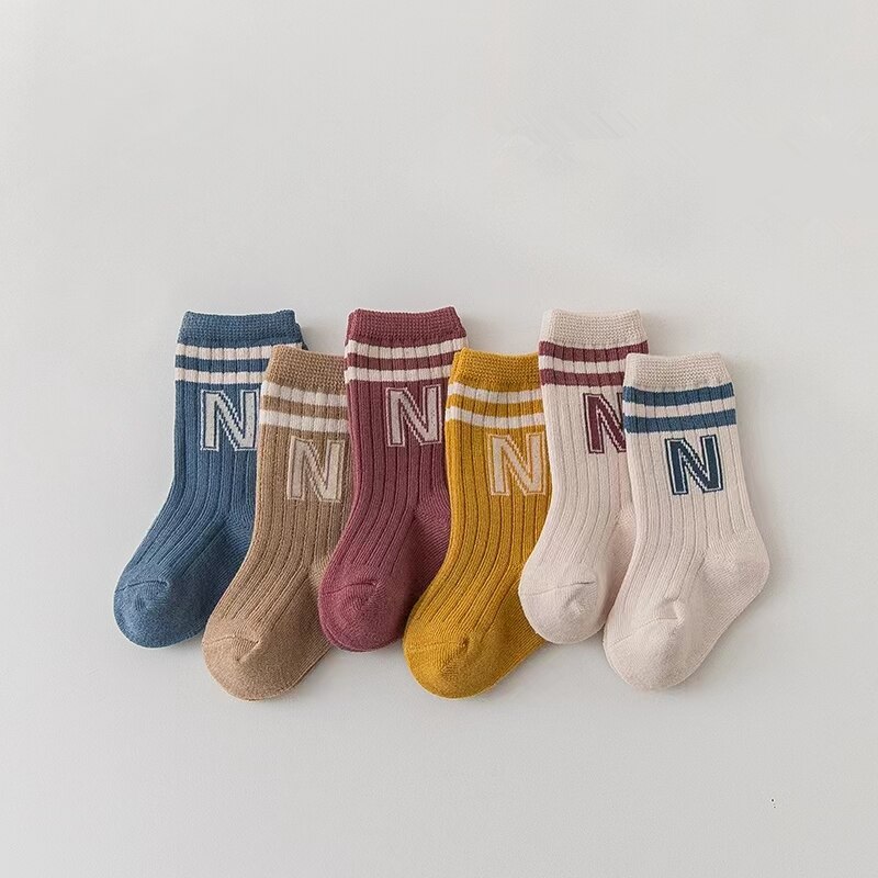 3 Pairs Baby Letter Socks Knit - Baby Sock Oximeter บทวิจารณ์และราคา