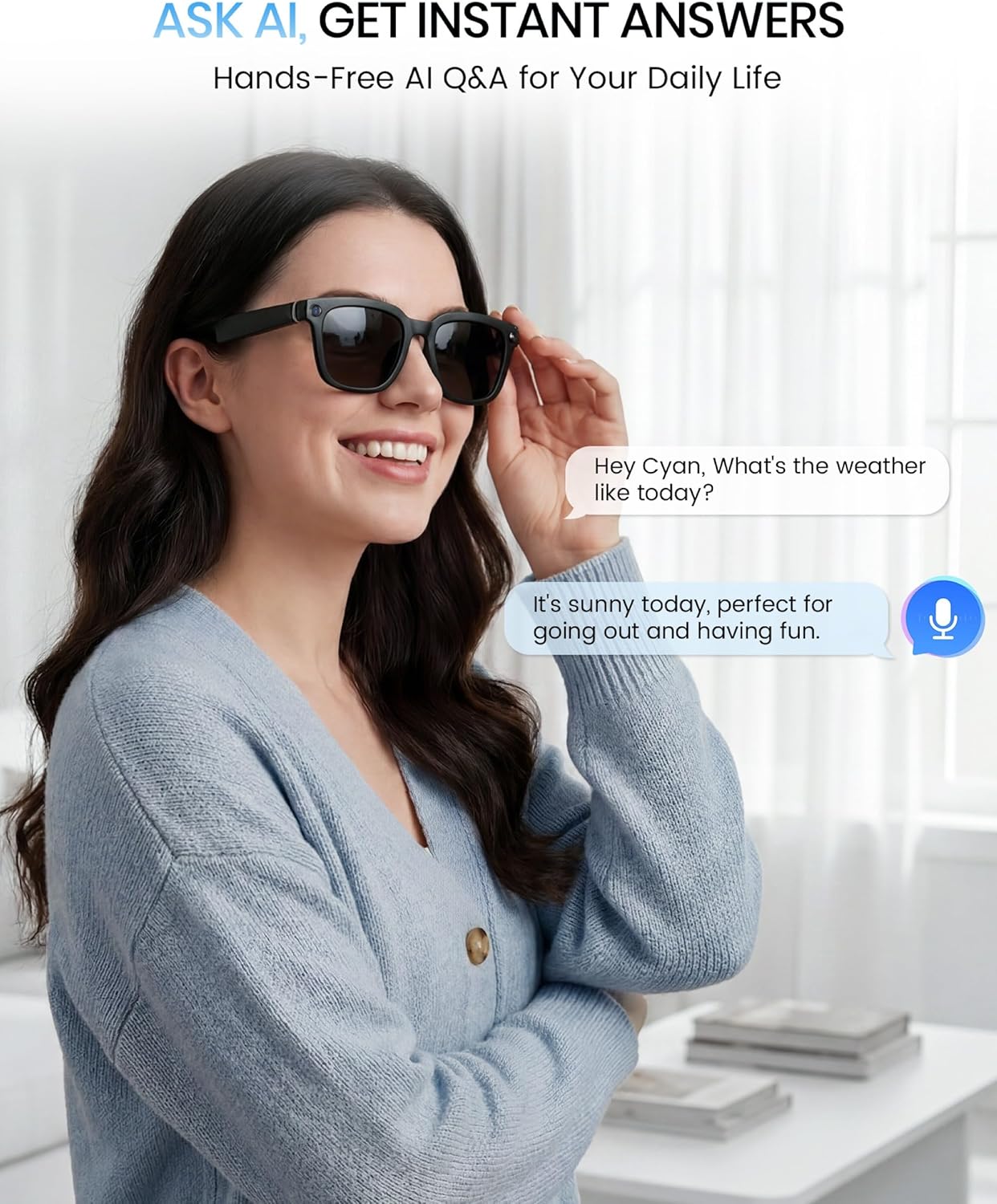 HD Camera Bluetooth Smart Glas - Smart Glasses Lens บทวิจารณ์และราคา