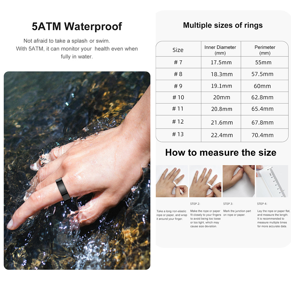 R09 Stainless Steel Smart Ring - Temperature Ring Skin บทวิจารณ์และราคา