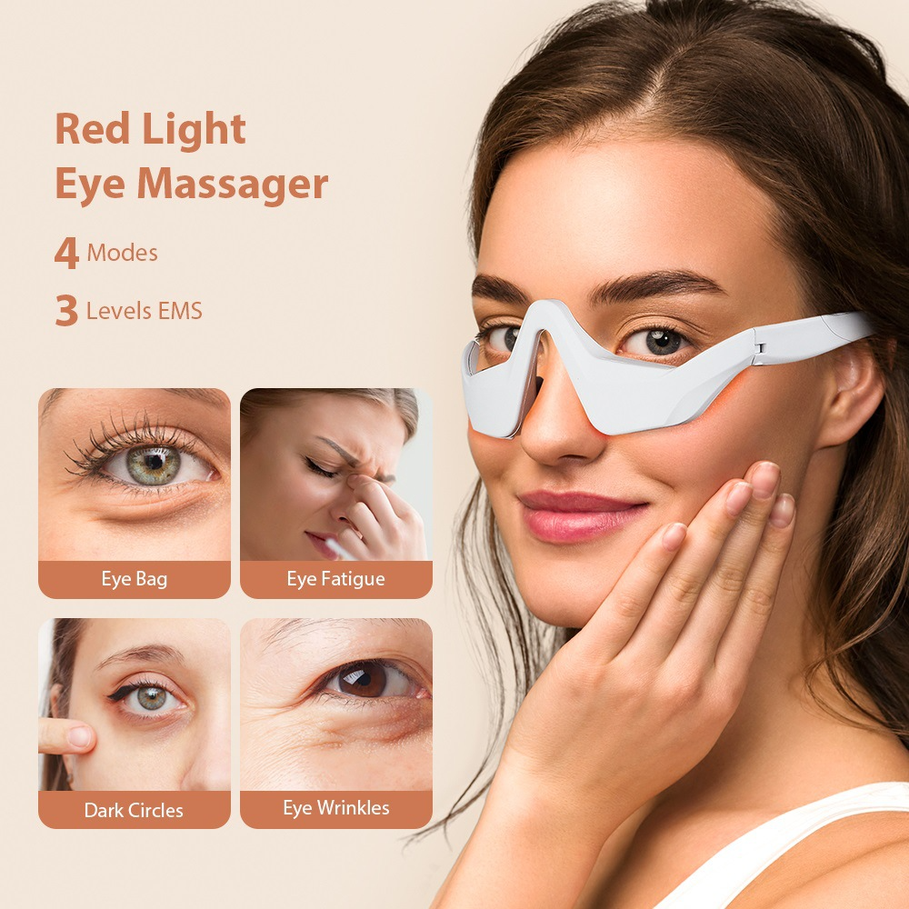 Eye Massager Under Eye Red Lig - Light Therapy Glasses บทวิจารณ์และราคา