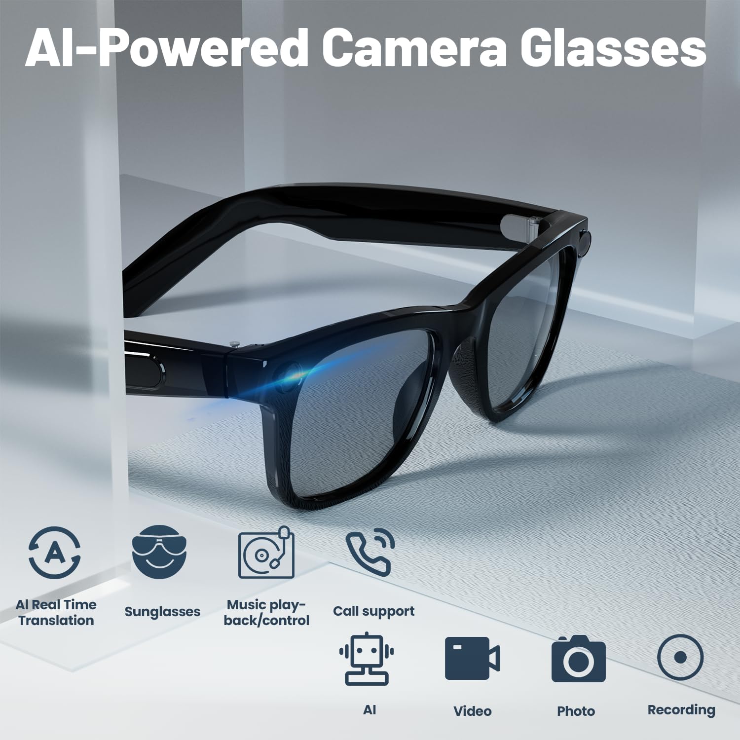 8MP AI Smart Glasses: 1080P Vi - Smart Glasses Lens บทวิจารณ์และราคา