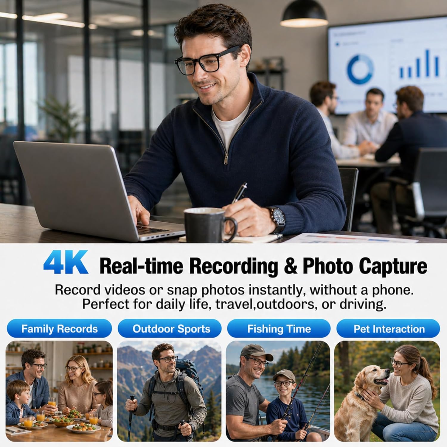 AI Smart Glasses: 4K Camera, R - Smart Glasses Lens บทวิจารณ์และราคา