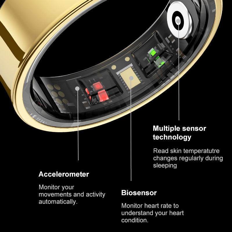 Smart Ring with Charging Case, - Temperature Ring Skin บทวิจารณ์และราคา
